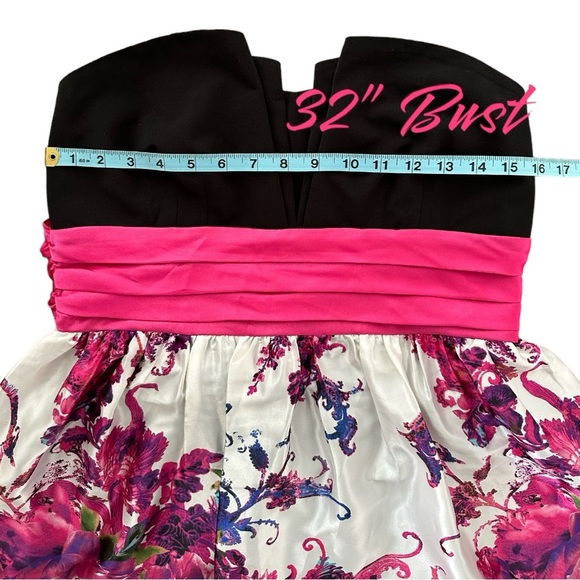 Trixxi Strapless Floral Mini-Dress XL - Picture 4 of 8